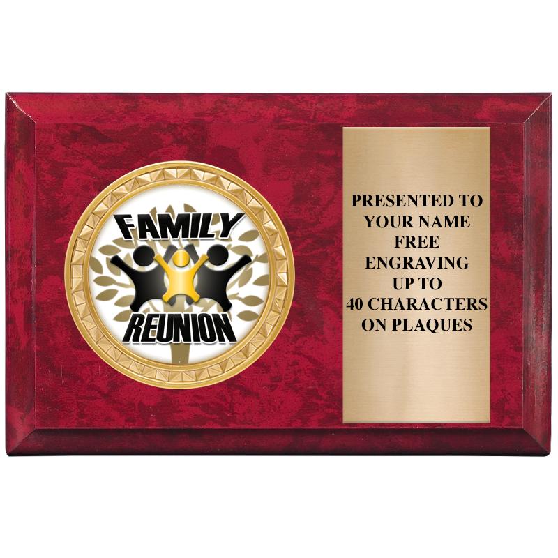 6" X 4" RED MBL INSERT PLQ