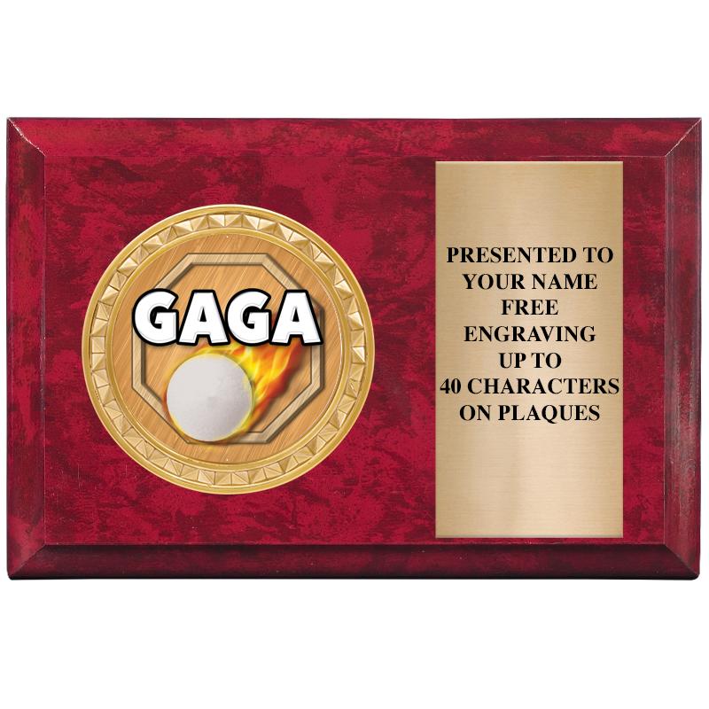 6" X 4" RED MBL INSERT PLQ