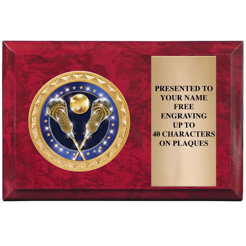 6" X 4" RED MBL INSERT PLQ