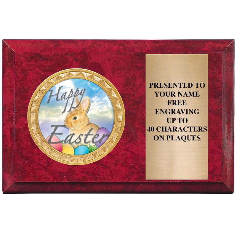 6" X 4" RED MBL INSERT PLQ