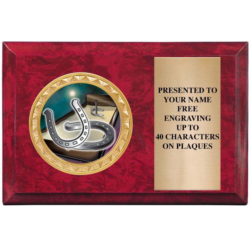 6" X 4" RED MBL INSERT PLQ