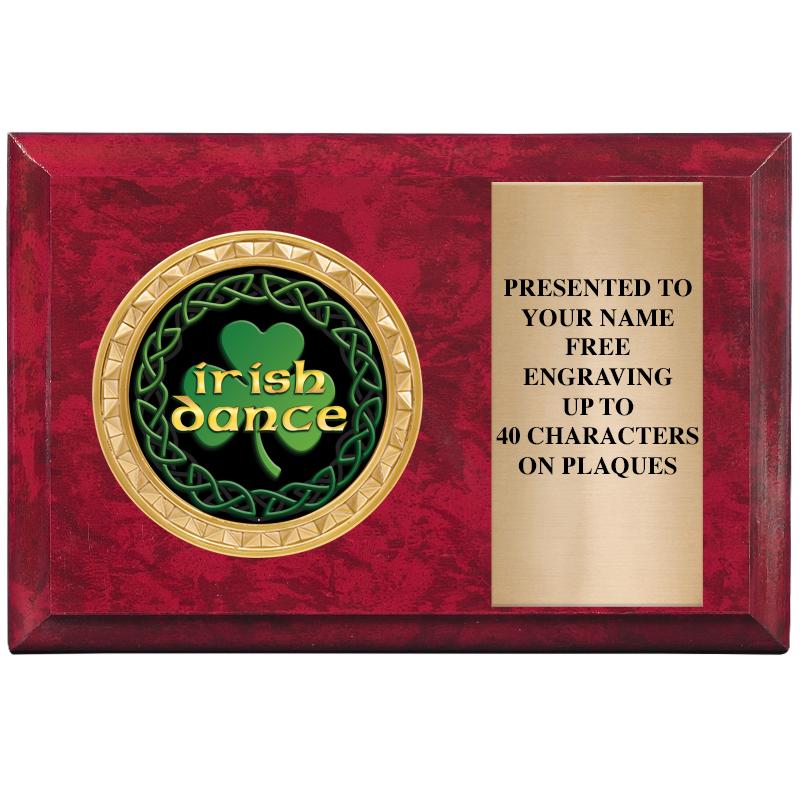 6" X 4" RED MBL INSERT PLQ