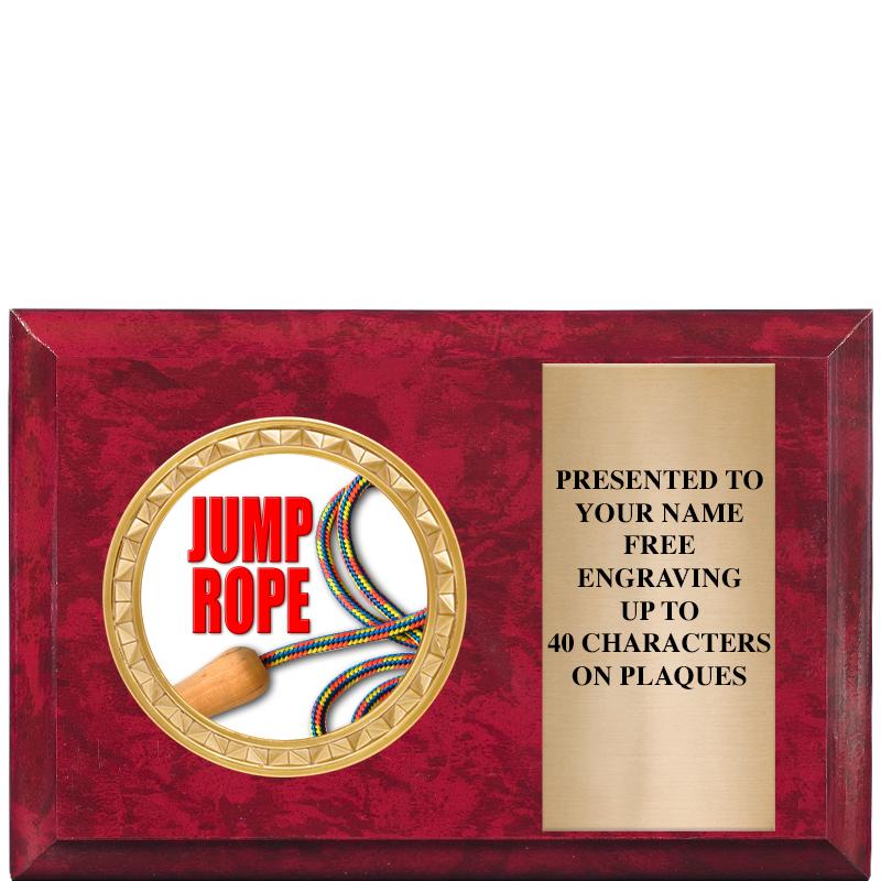 6" X 4" RED MBL INSERT PLQ