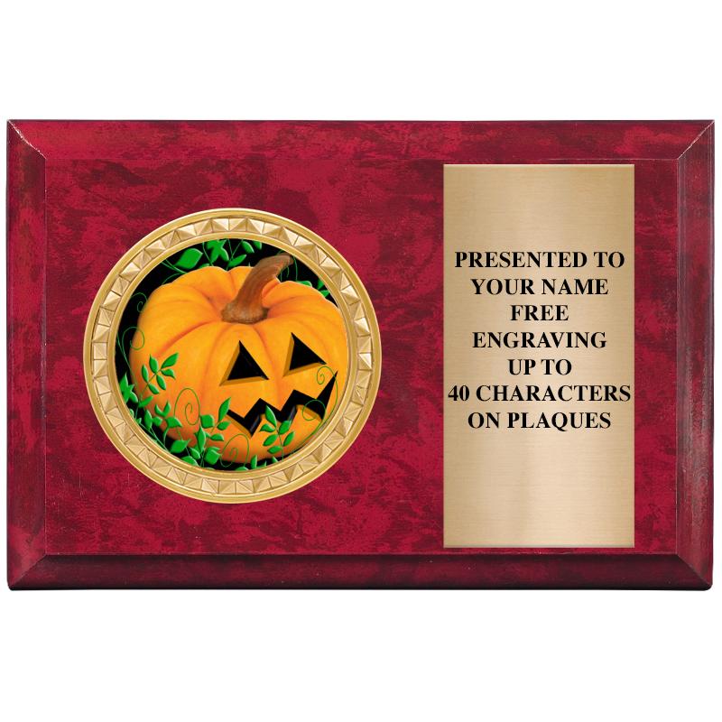 6" X 4" RED MBL INSERT PLQ