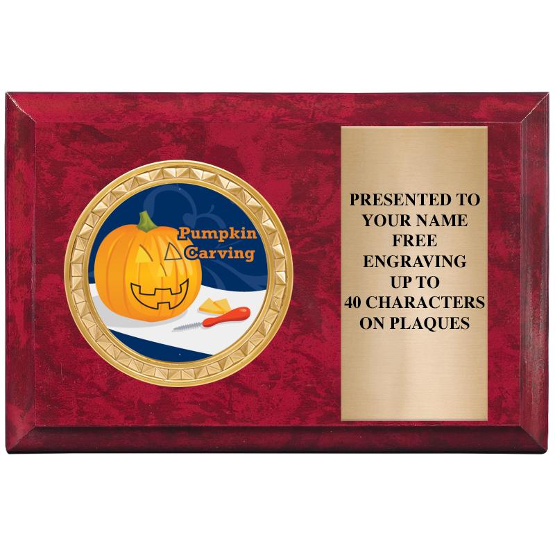 6" X 4" RED MBL INSERT PLQ