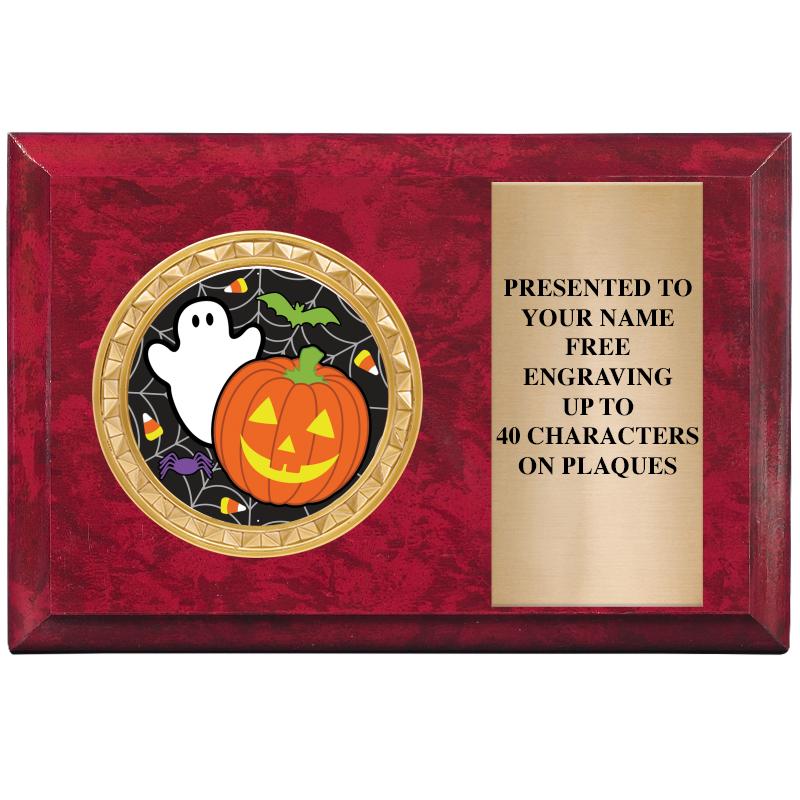 6" X 4" RED MBL INSERT PLQ