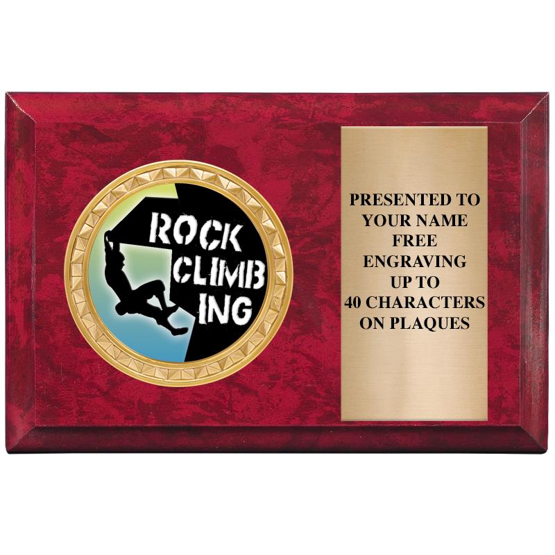 6" X 4" RED MBL INSERT PLQ