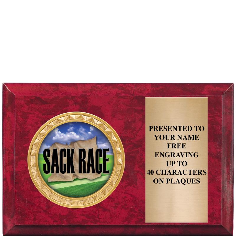 6" X 4" RED MBL INSERT PLQ