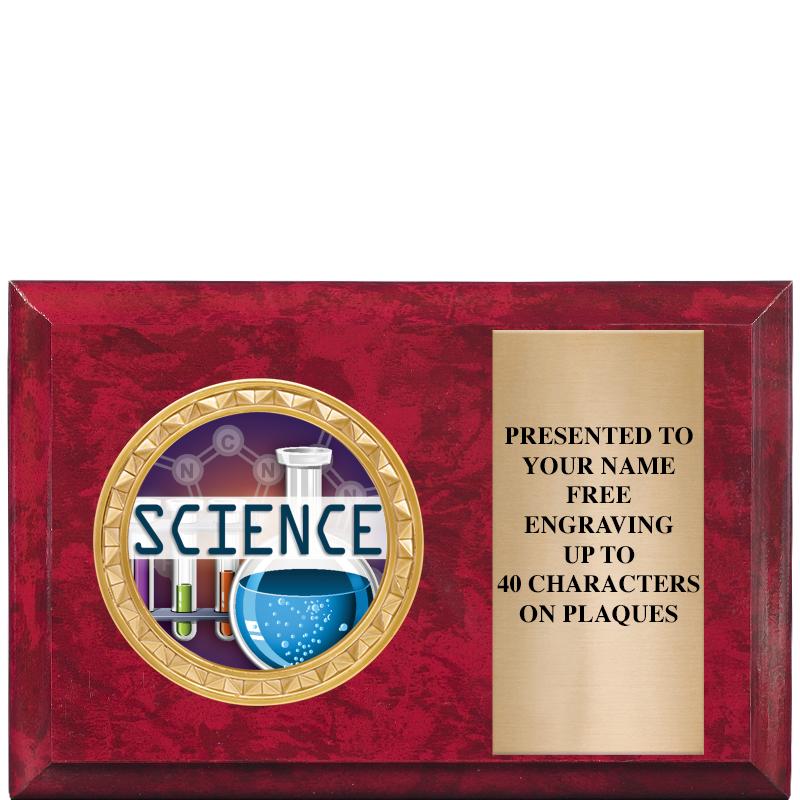 6" X 4" RED MBL INSERT PLQ