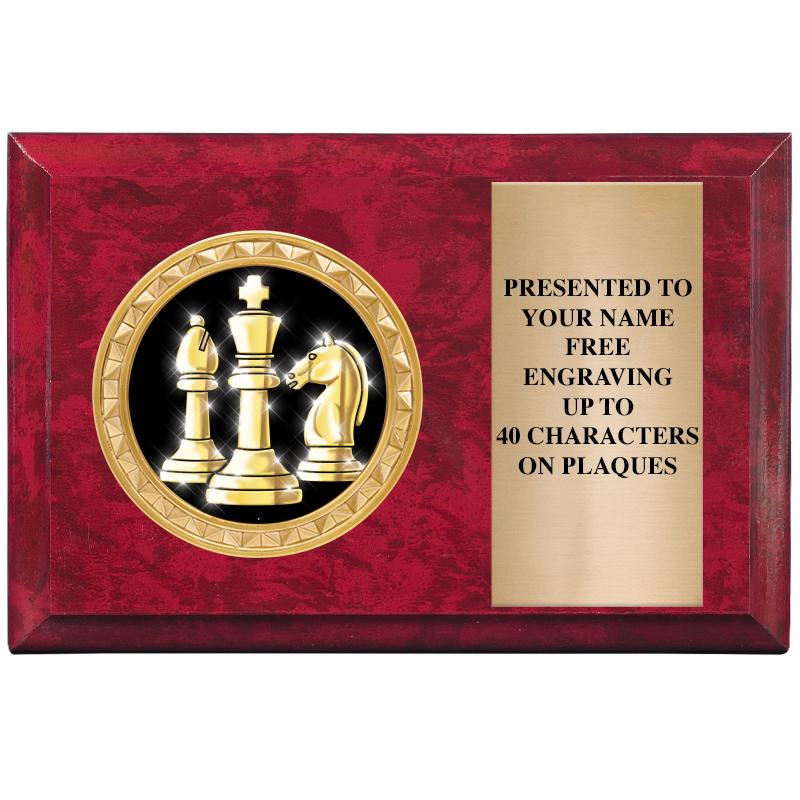 6" X 4" RED MBL INSERT PLQ