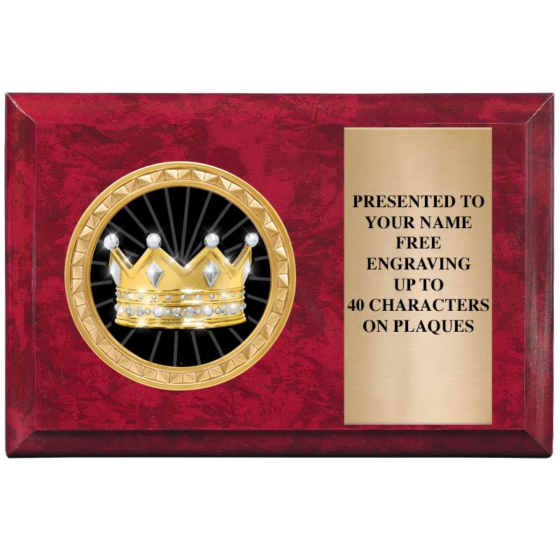 6" X 4" RED MBL INSERT PLQ