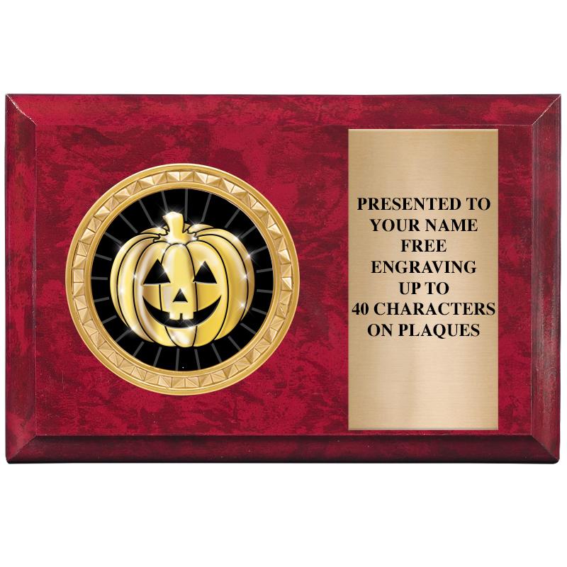 6" X 4" RED MBL INSERT PLQ