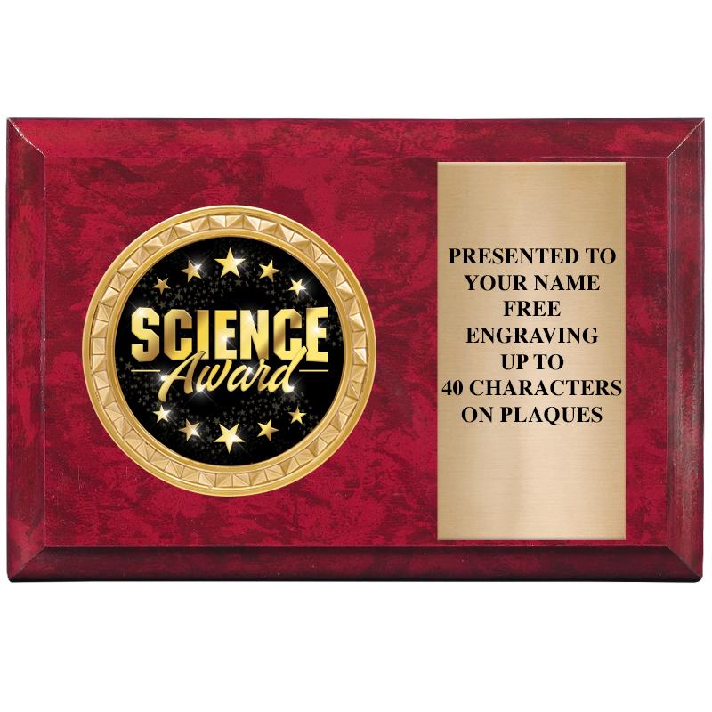 6" X 4" RED MBL INSERT PLQ