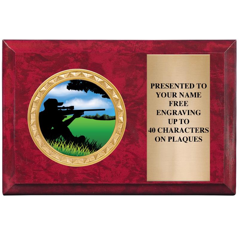 6" X 4" RED MBL INSERT PLQ