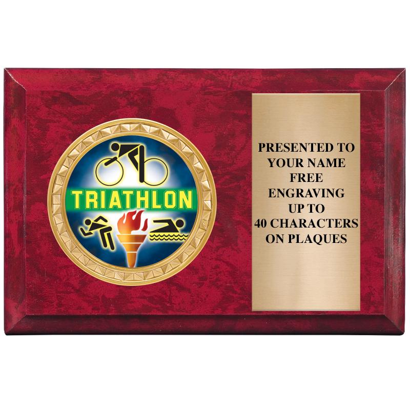 6" X 4" RED MBL INSERT PLQ