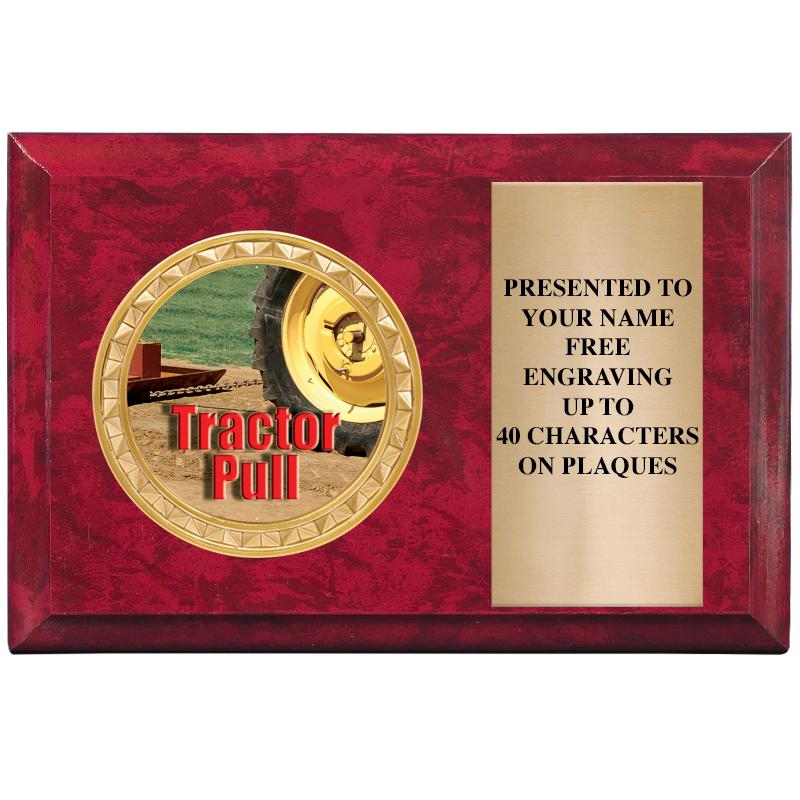 6" X 4" RED MBL INSERT PLQ