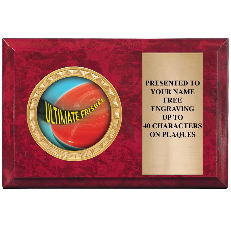 6" X 4" RED MBL INSERT PLQ