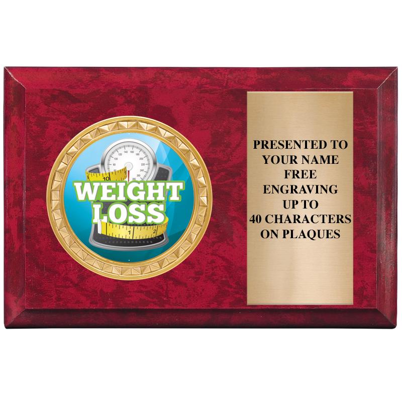 6" X 4" RED MBL INSERT PLQ