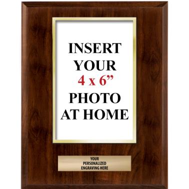 Team Photo Plaques | Wood Vertical Slide-In Photo Frame Plaque
