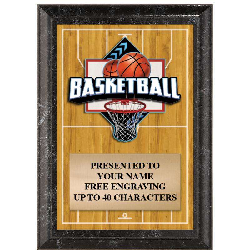 Bundle #49 Basketball Championship Floor Plaque with Men's Long