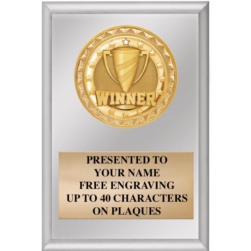 4" X 6" SILVER INSERT PLAQUE