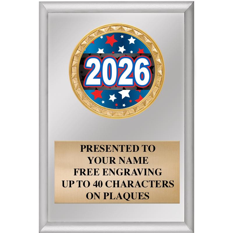 4" X 6" SILVER INSERT PLAQUE