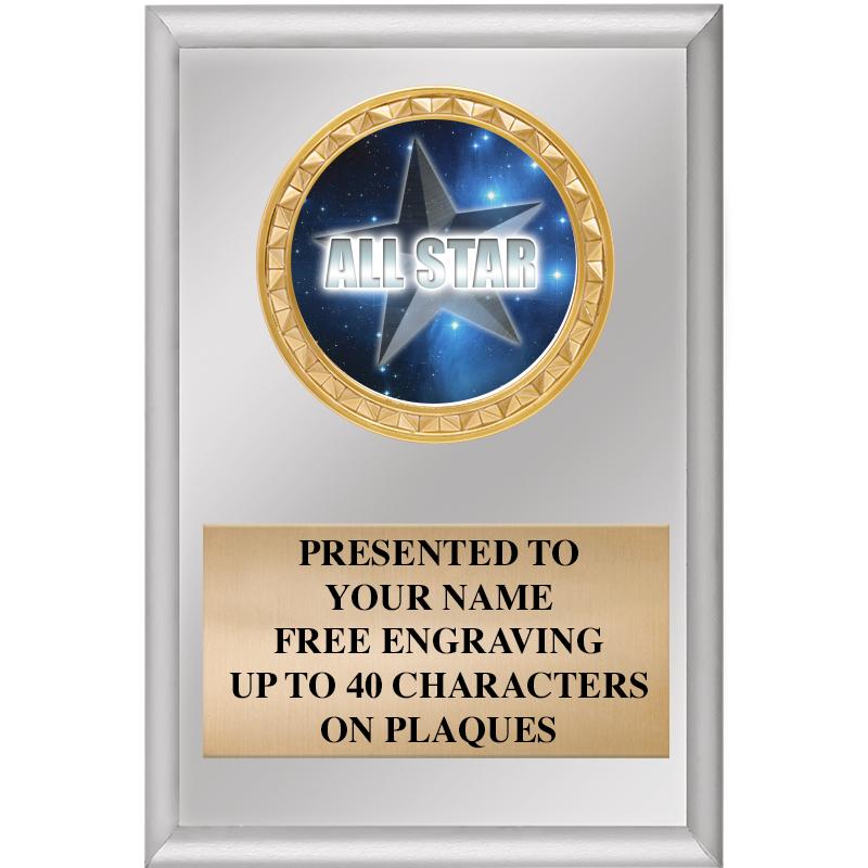 4" X 6" SILVER INSERT PLAQUE