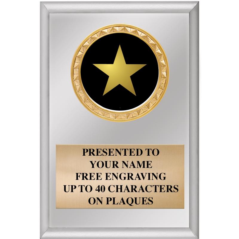 4" X 6" SILVER INSERT PLAQUE