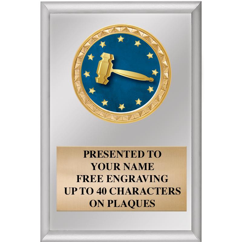 4" X 6" SILVER INSERT PLAQUE