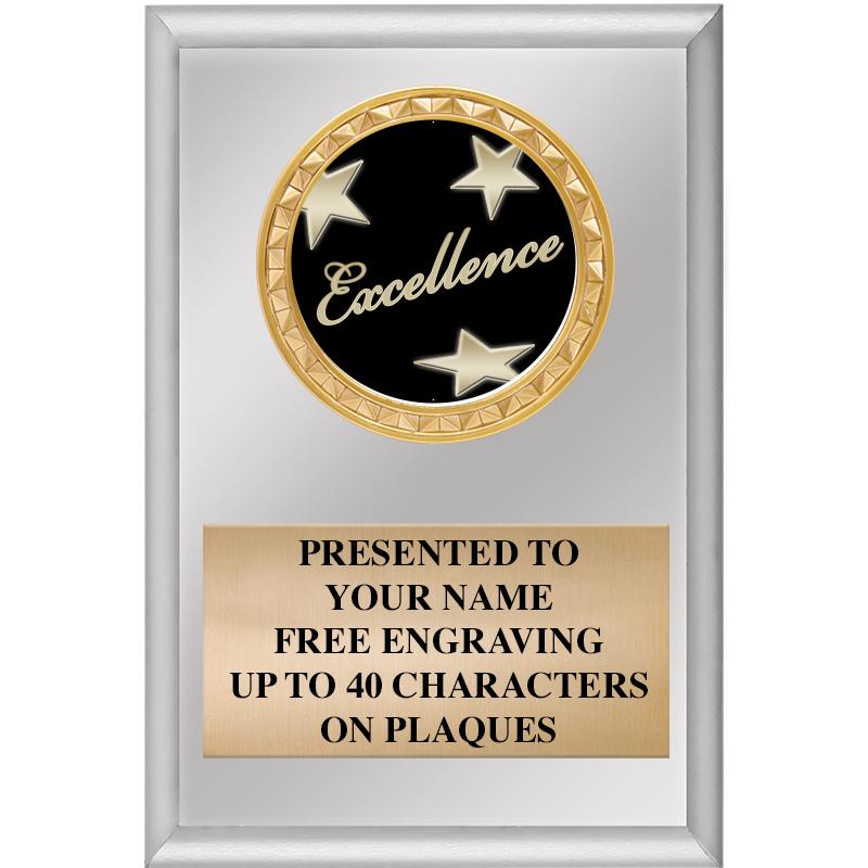 4" X 6" SILVER INSERT PLAQUE