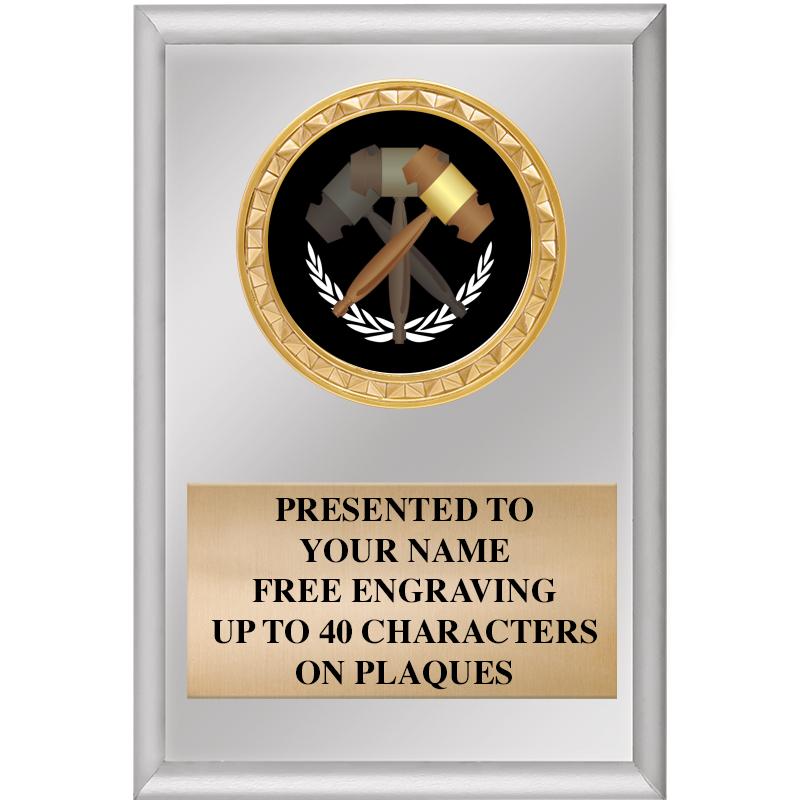 4" X 6" SILVER INSERT PLAQUE