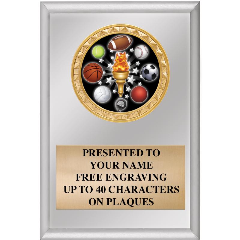 4" X 6" SILVER INSERT PLAQUE