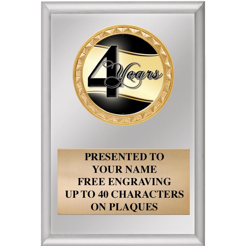 4" X 6" SILVER INSERT PLAQUE