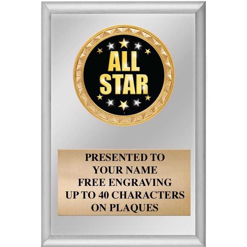 4" X 6" SILVER INSERT PLAQUE