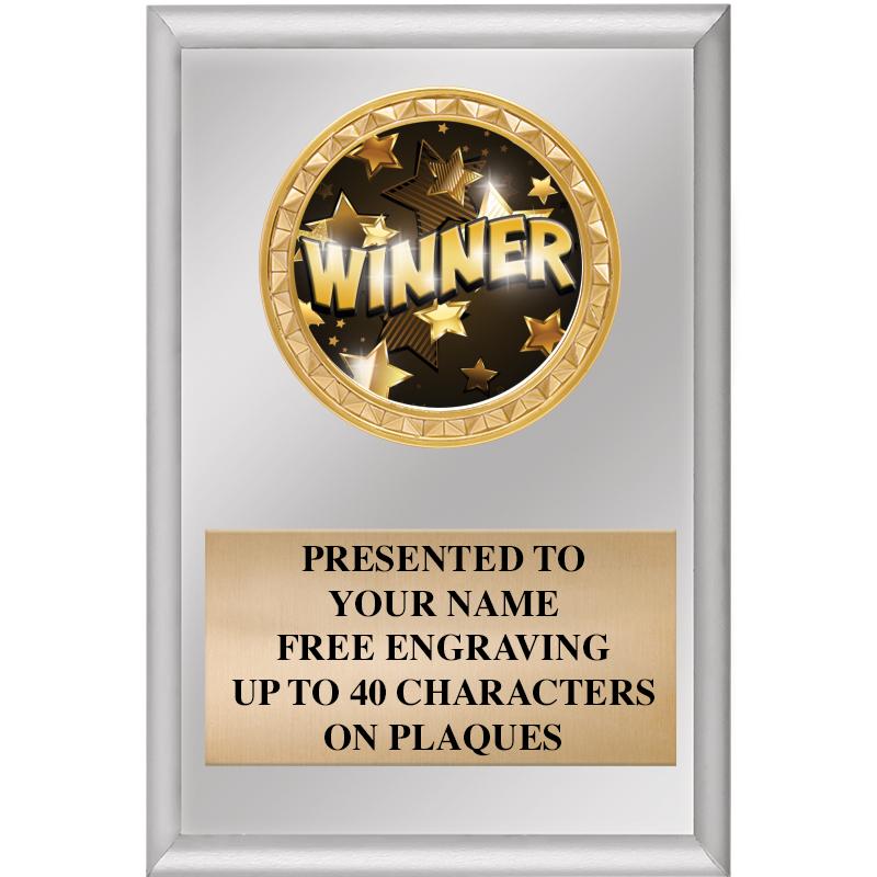 4" X 6" SILVER INSERT PLAQUE