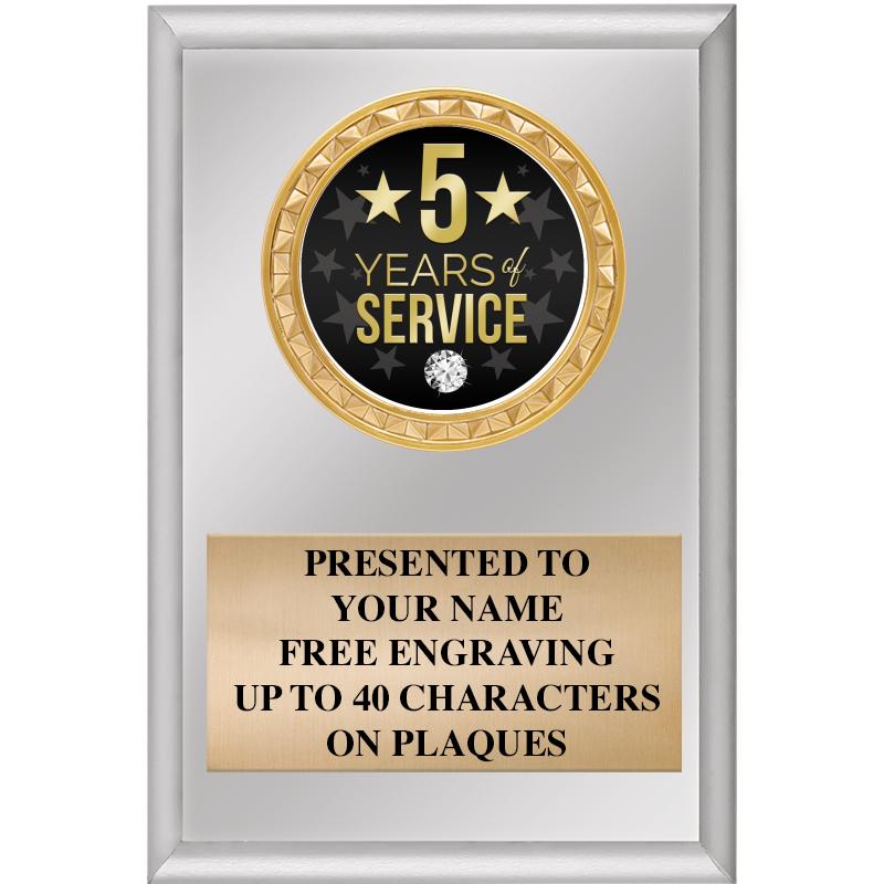 4" X 6" SILVER INSERT PLAQUE