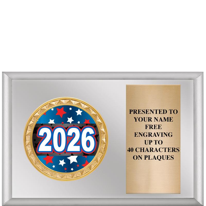 6" X 4" SILVER INSERT PLQ