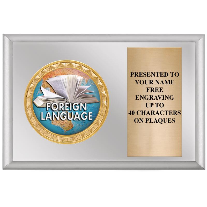 6" X 4" SILVER INSERT PLQ