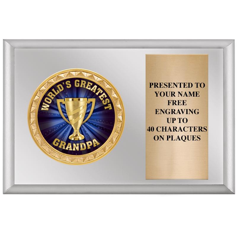 6" X 4" SILVER INSERT PLQ