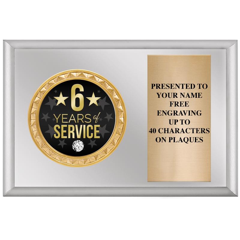 6" X 4" SILVER INSERT PLQ