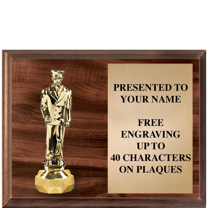 Blank Trophy Plaque  Cherry Finish Plaque - 16 X 20