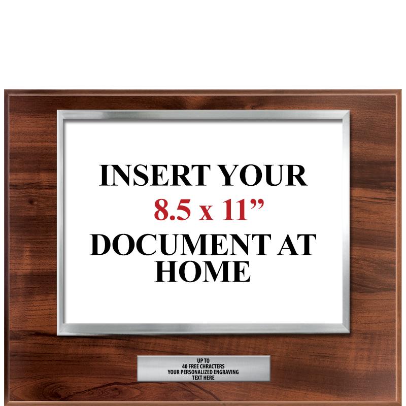 12x15 WOOD DIPLOMA SLV HLDR HZ