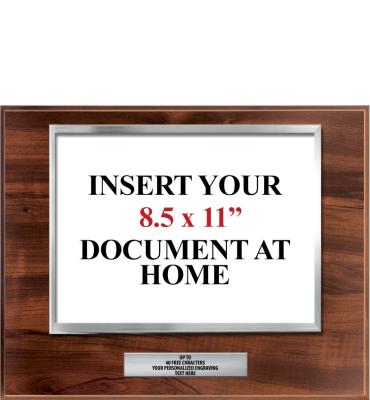 Document and Diploma Holder With Silver Cover