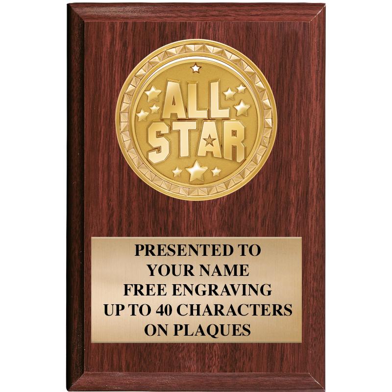 4" X 6" WOOD INSERT PLQ