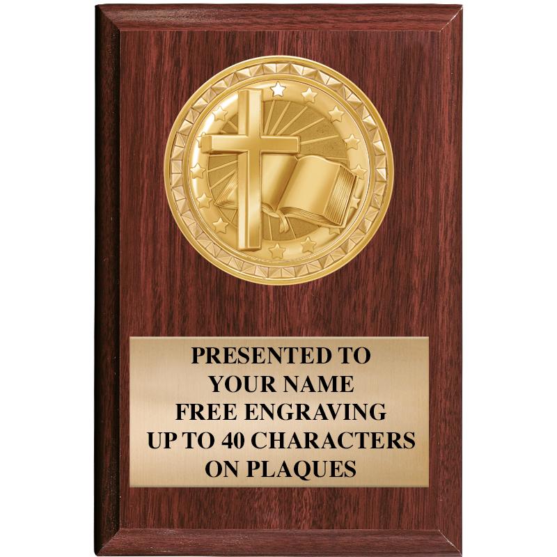 4" X 6" WOOD INSERT PLQ