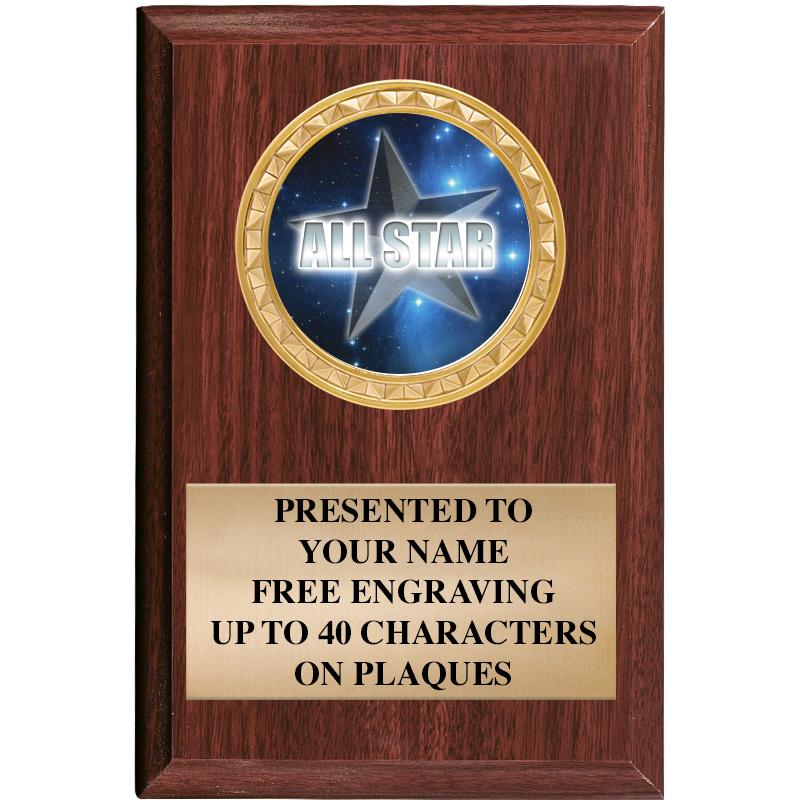 4" X 6" WOOD INSERT PLQ