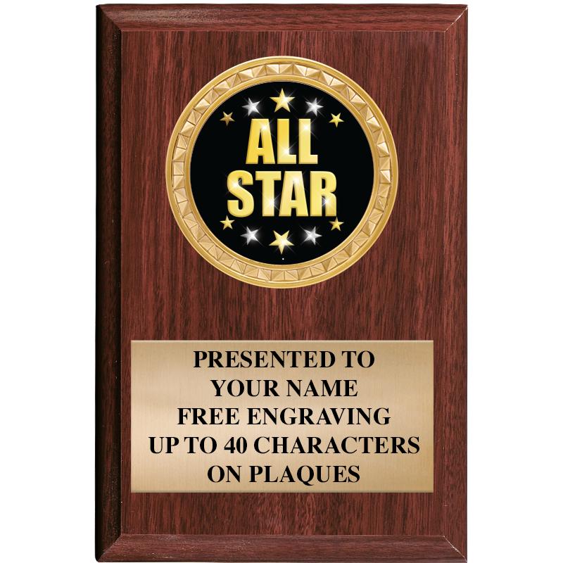 4" X 6" WOOD INSERT PLQ