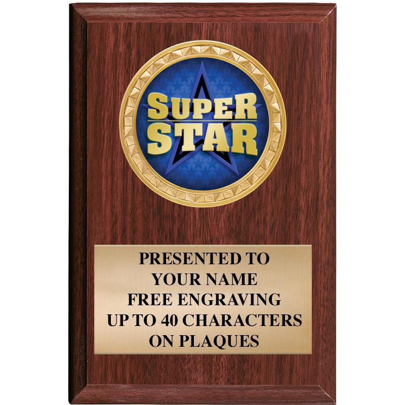 4" X 6" WOOD INSERT PLQ