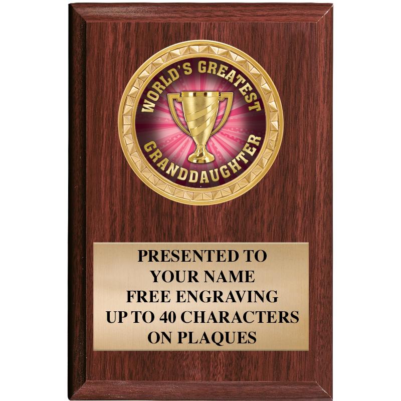 4" X 6" WOOD INSERT PLQ