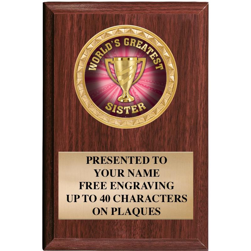 4" X 6" WOOD INSERT PLQ